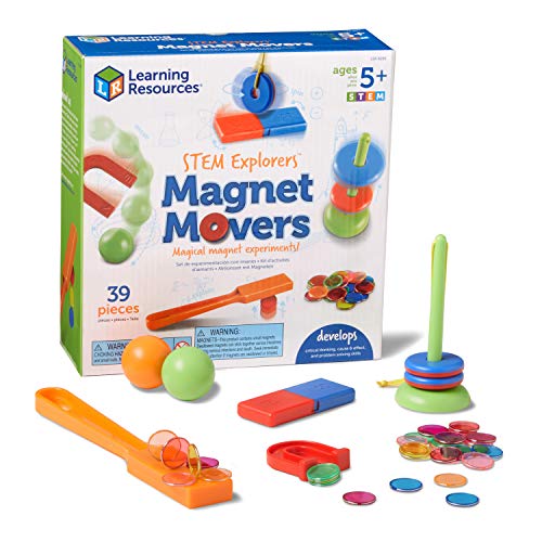 Learning Resources STEM Explorers -Ages 5+,39 Pieces, Magnet Movers, Critical Thinking Skills, STEM Certified Toys, Magnets Kids,Magnet Set,Back to School Gifts,Teacher Supplies