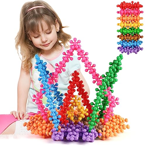 TOMYOU 200 Pieces Building Blocks Kids STEM Toys Educational Discs Sets Interlocking Solid Plastic for Preschool Boys and Girls Aged 3+, Safe Material Creativity
