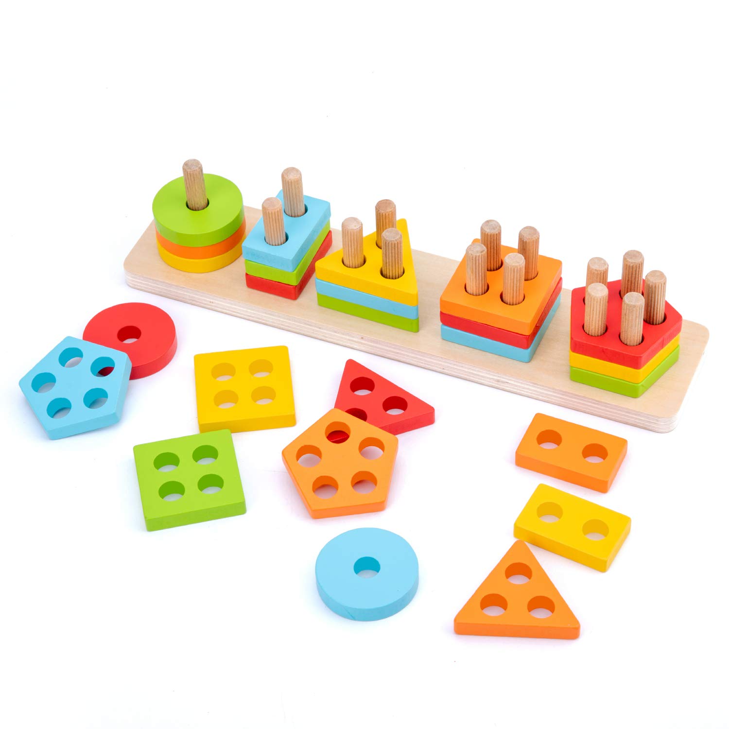 WOOD CITY Wooden Sorting & Stacking Toy