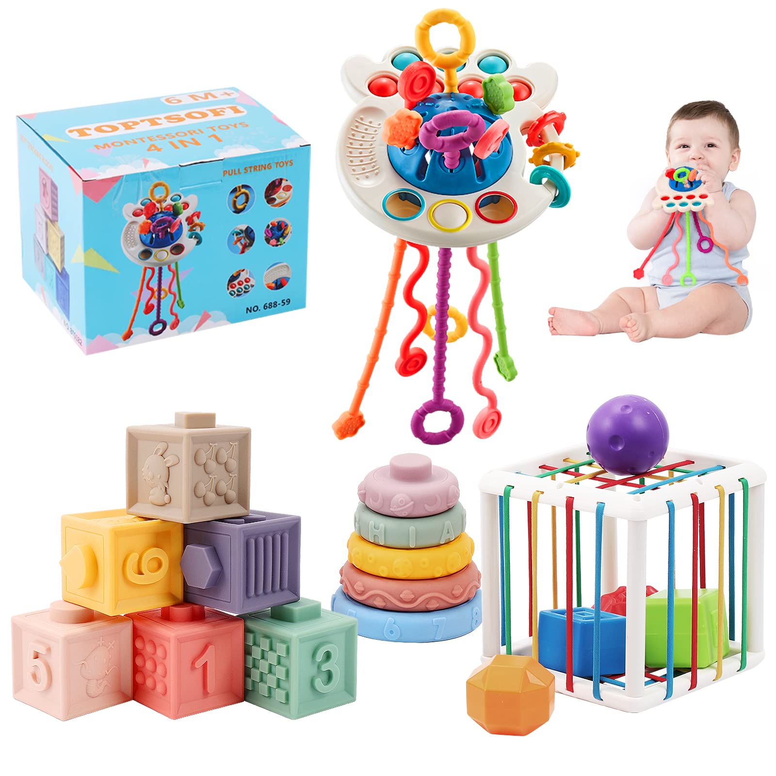 TOPTSOFI Montessori Sensory Toys Set