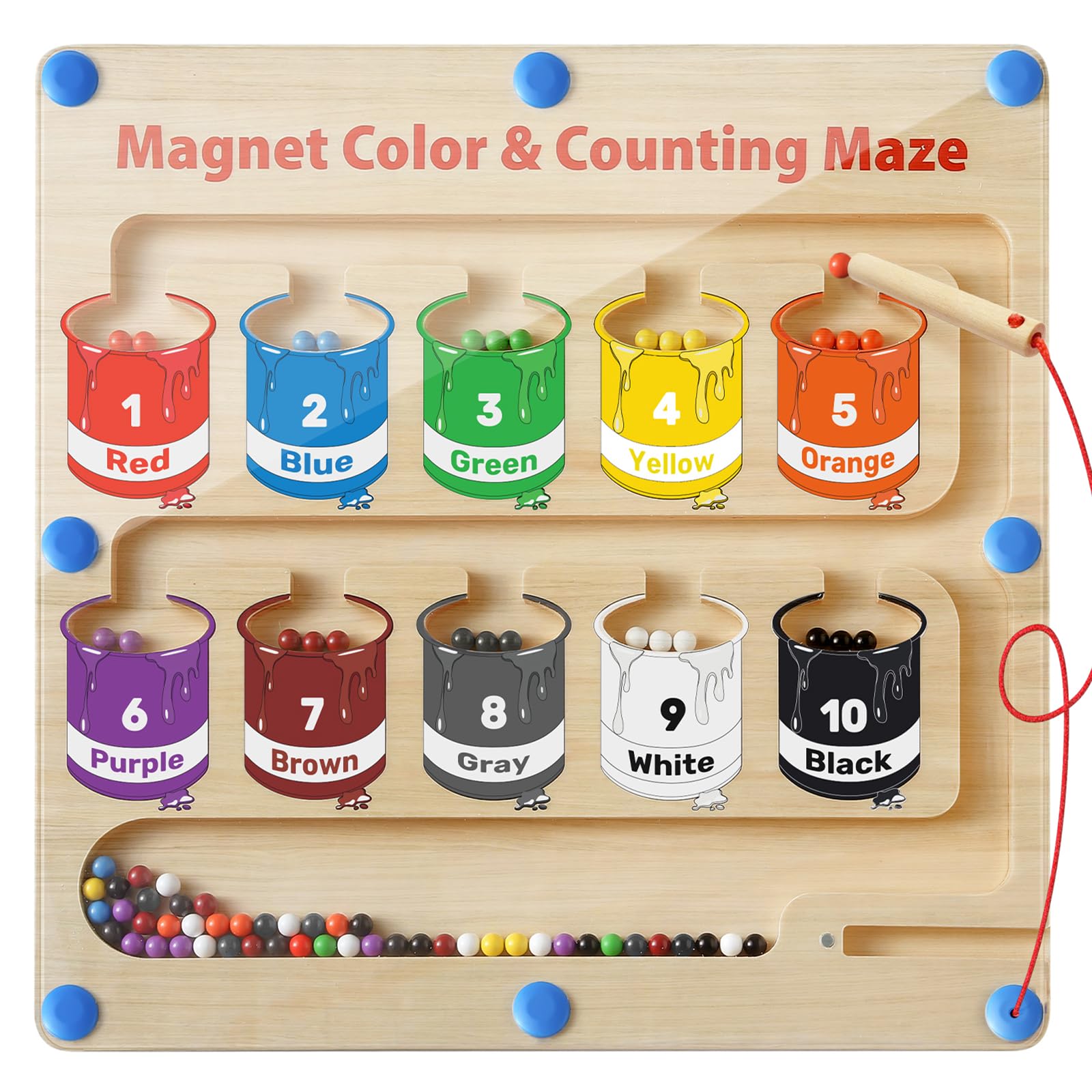Letapapa Magnetic Color and Number Maze