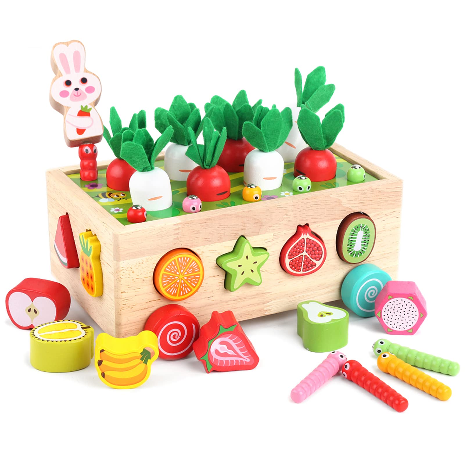 Montessori Wooden Educational Toys for Baby Boys Girls Age 2 3 4 Year Old