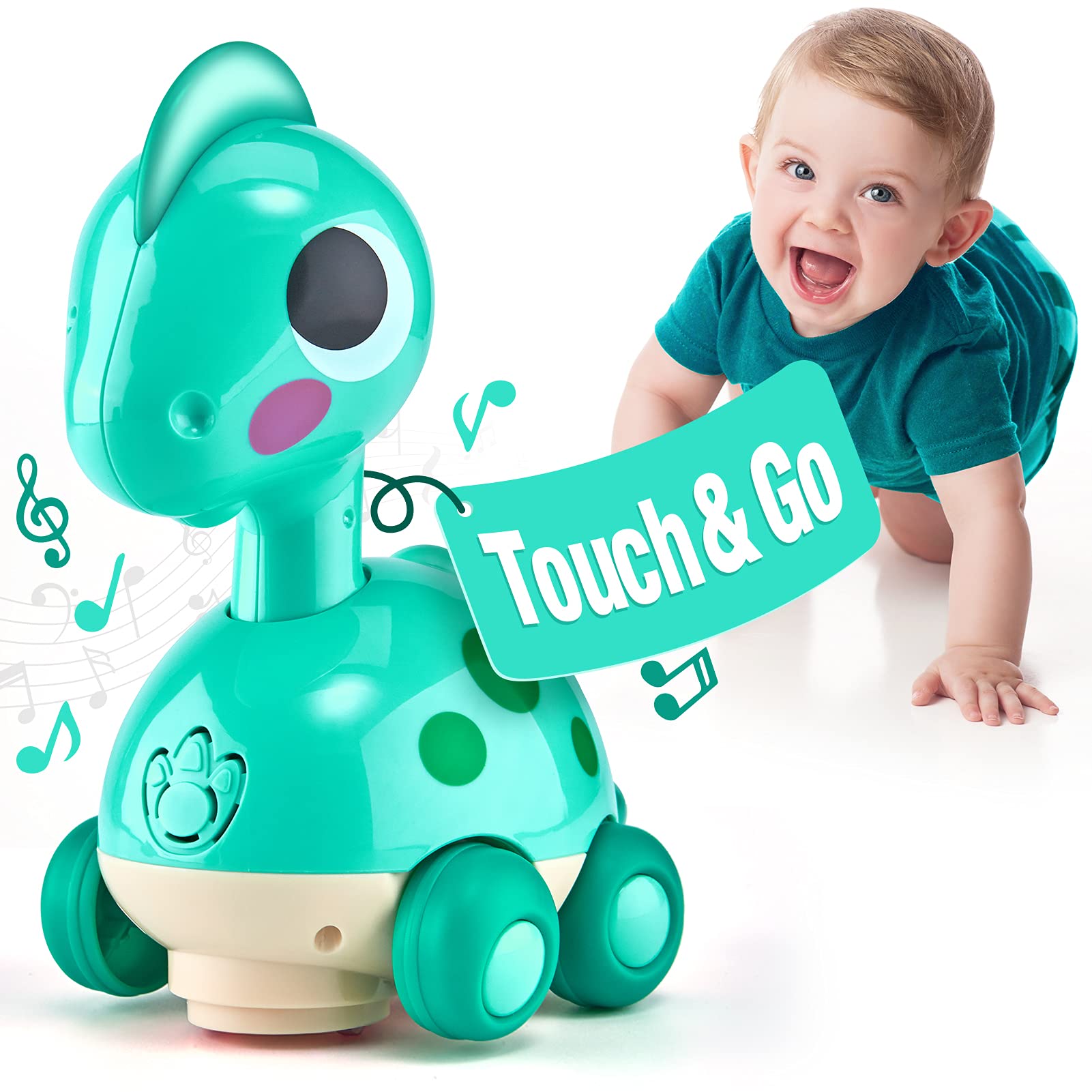 CubicFun Dinosaur Touch & Go Musical Light Infant Toy