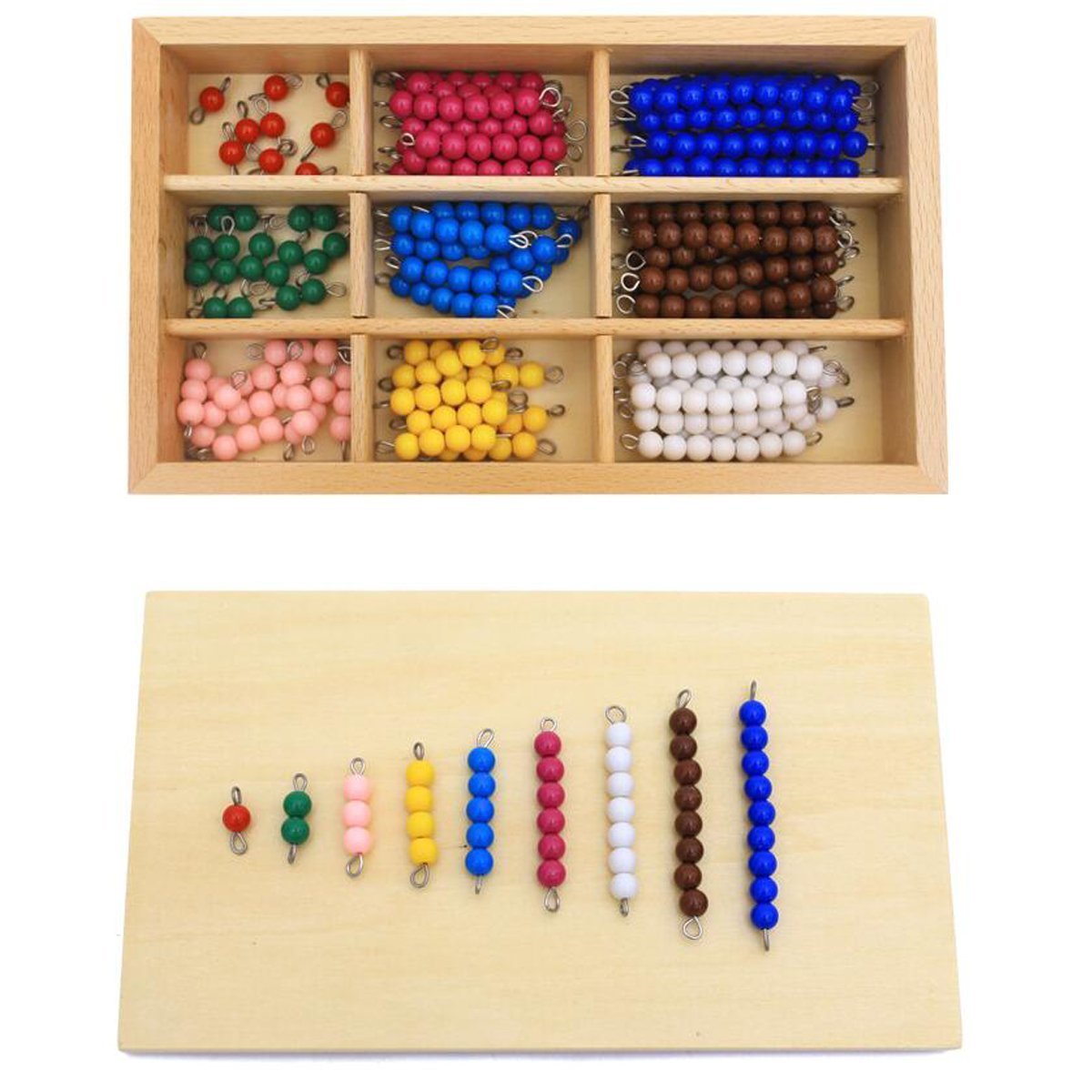 Montessori Checker Board Beads Early Development Mathematics Material for Kids Wooden Toy