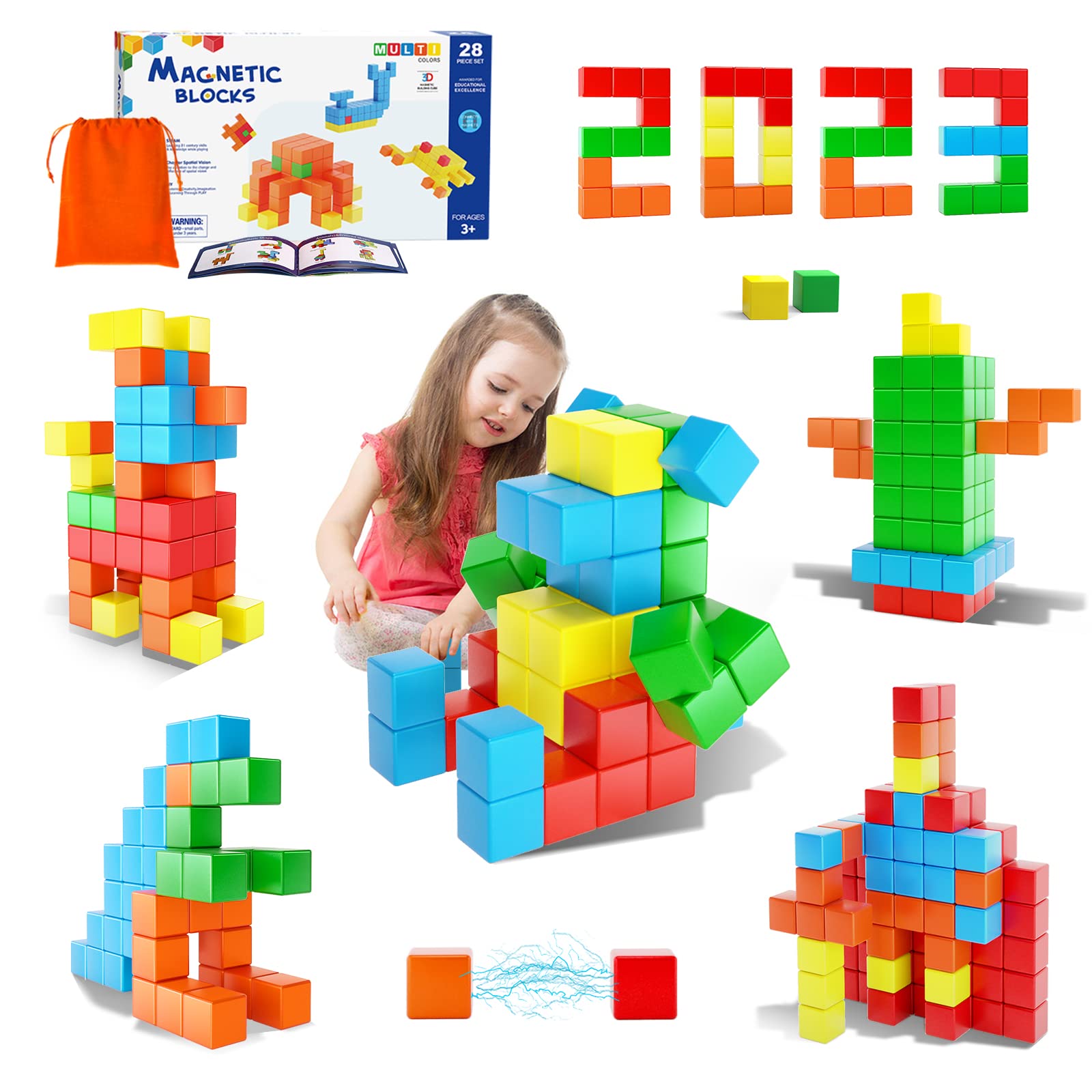 Large Magnetic Blocks for Toddler Toys