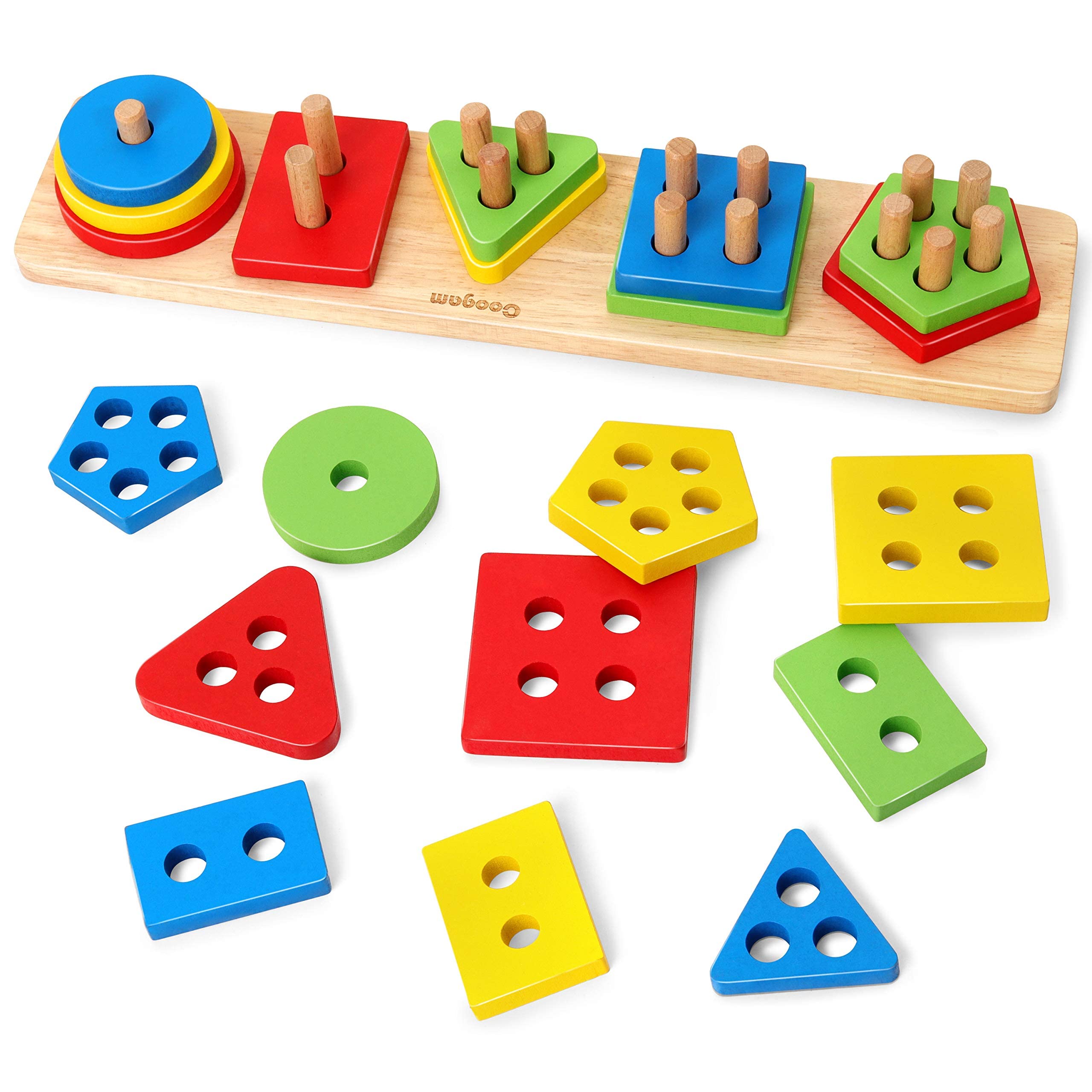 Coogam Wooden Sorting Stacking Montessori Toys