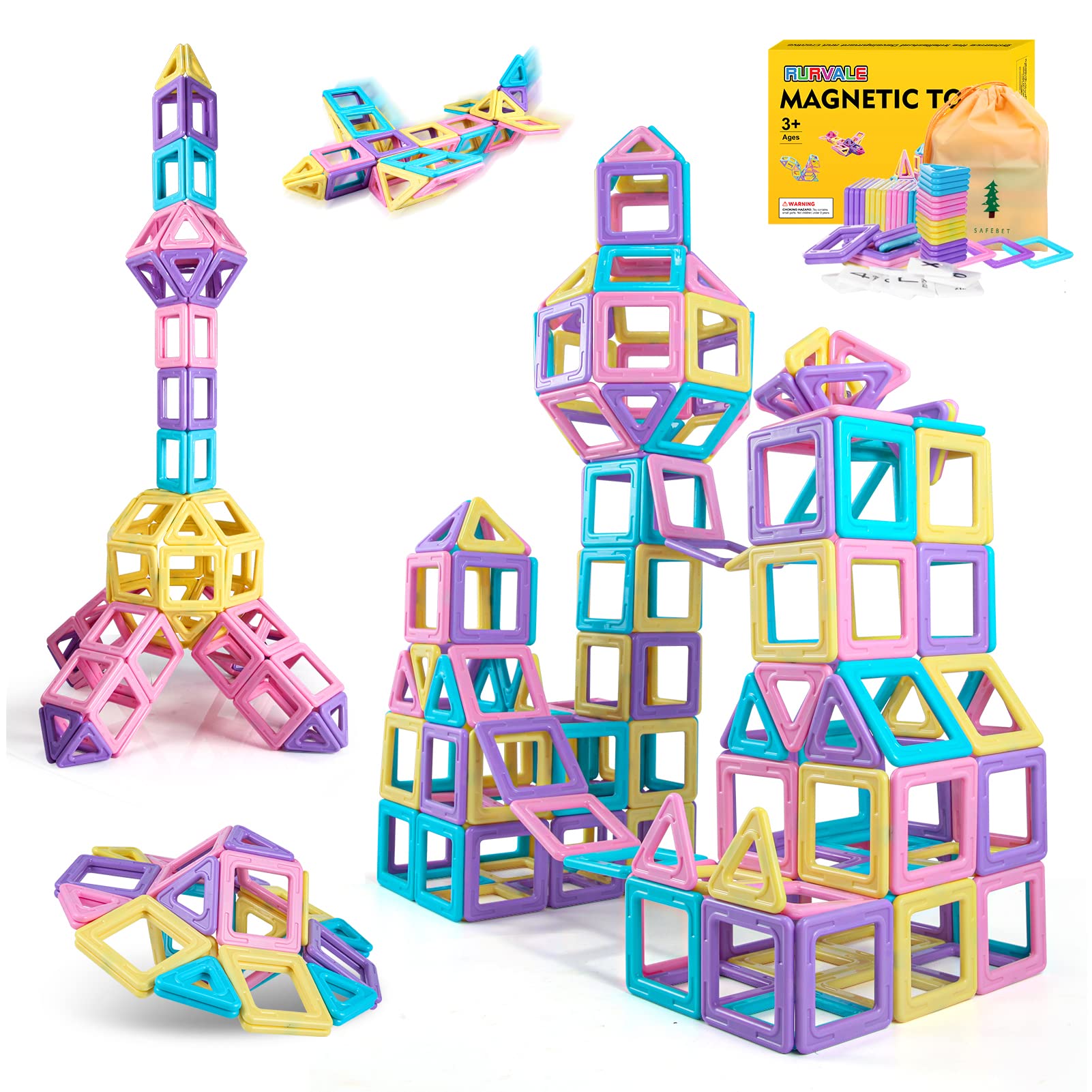 Magnetic Tiles Kids Games Toys