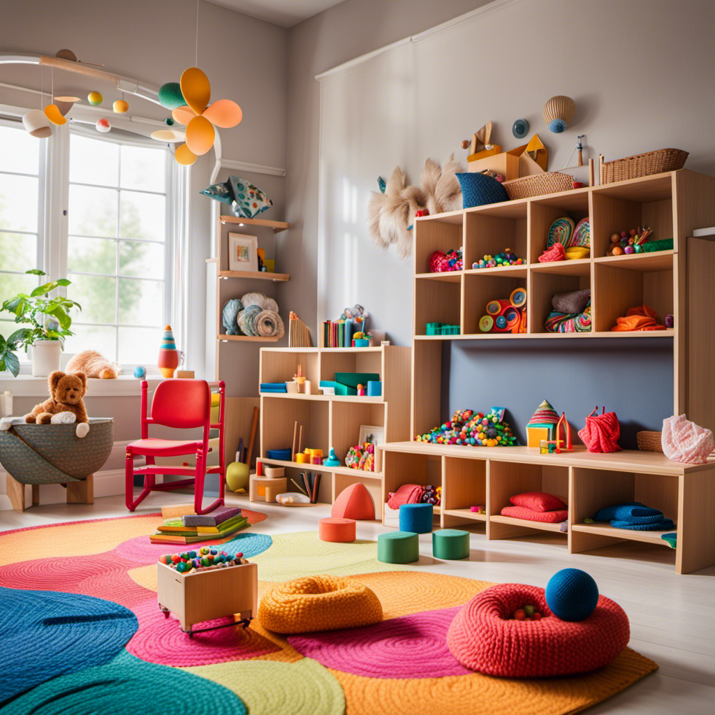 An image showcasing a vibrant Montessori-inspired playroom
