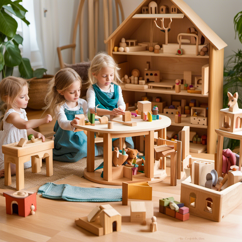 An image that showcases the enchanting world of Waldorf toys for four-year-olds