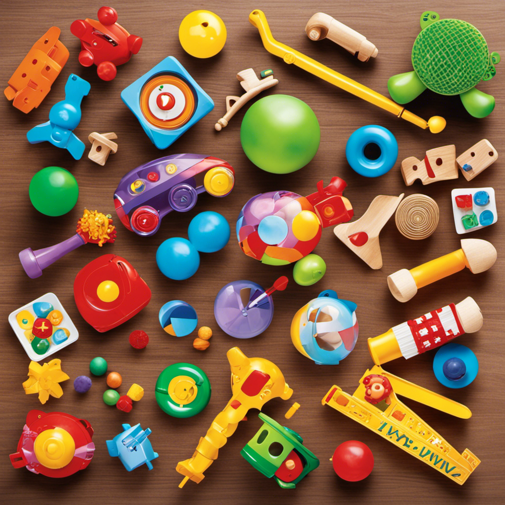 An image showcasing a colorful display of must-have preschool toys