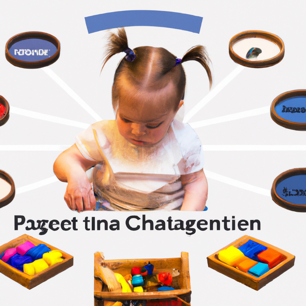 An image of a young child engaged in a hands-on activity, surrounded by various objects representing stages of cognitive development, showcasing Jean Piaget's profound influence on child development