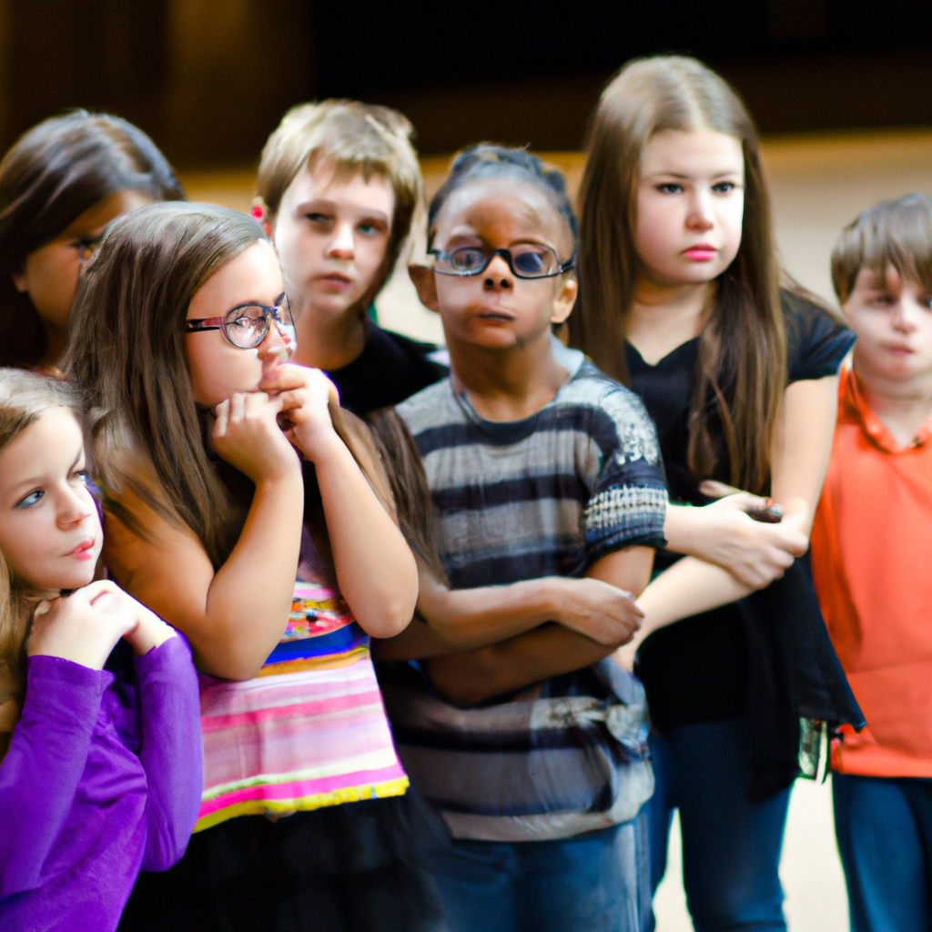An image showcasing a diverse group of children engaged in conversation