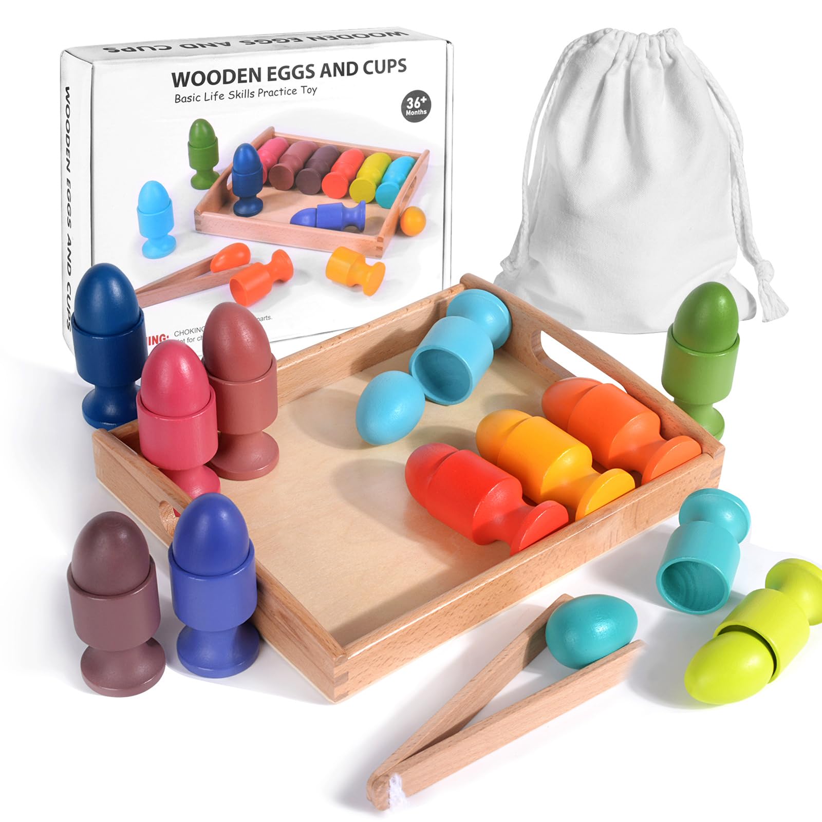 Migargle Wooden Color Sorting Toys