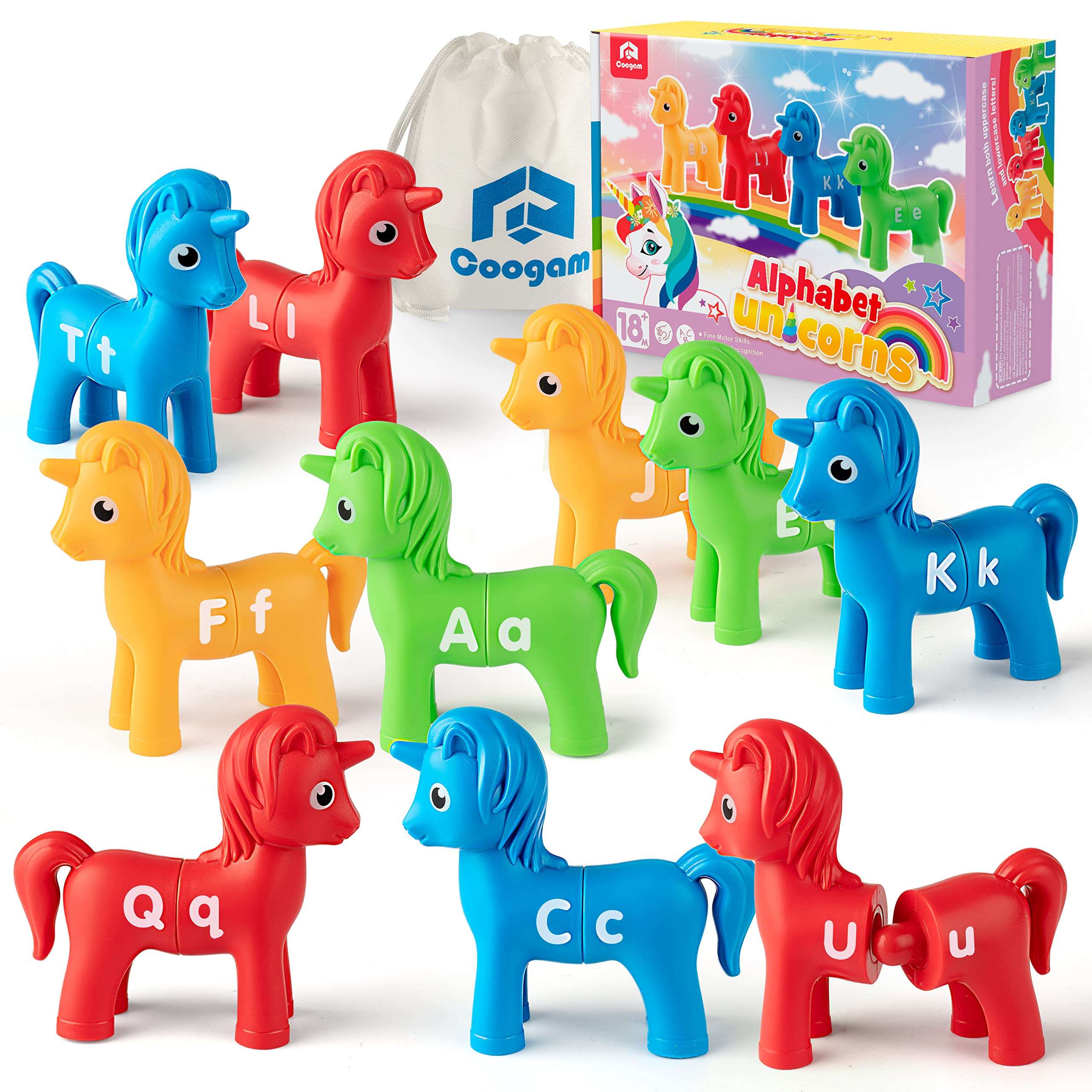 Coogam Unicorn Uppercase & Lowercase Letters Matching Game