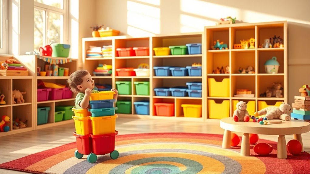 organize toys for independence