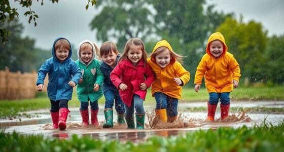 playing outside in rain