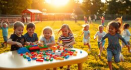 structured play and free activities