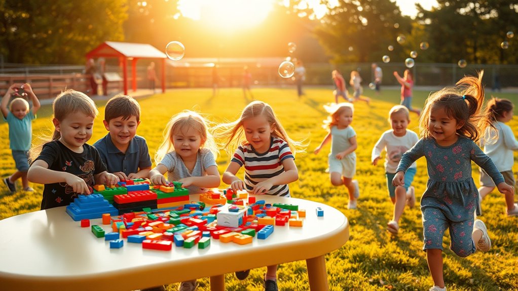 structured play and free activities