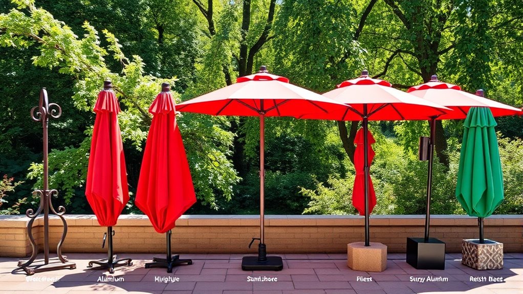durable outdoor umbrella stands