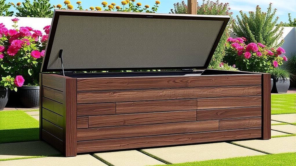 durable weatherproof storage bench