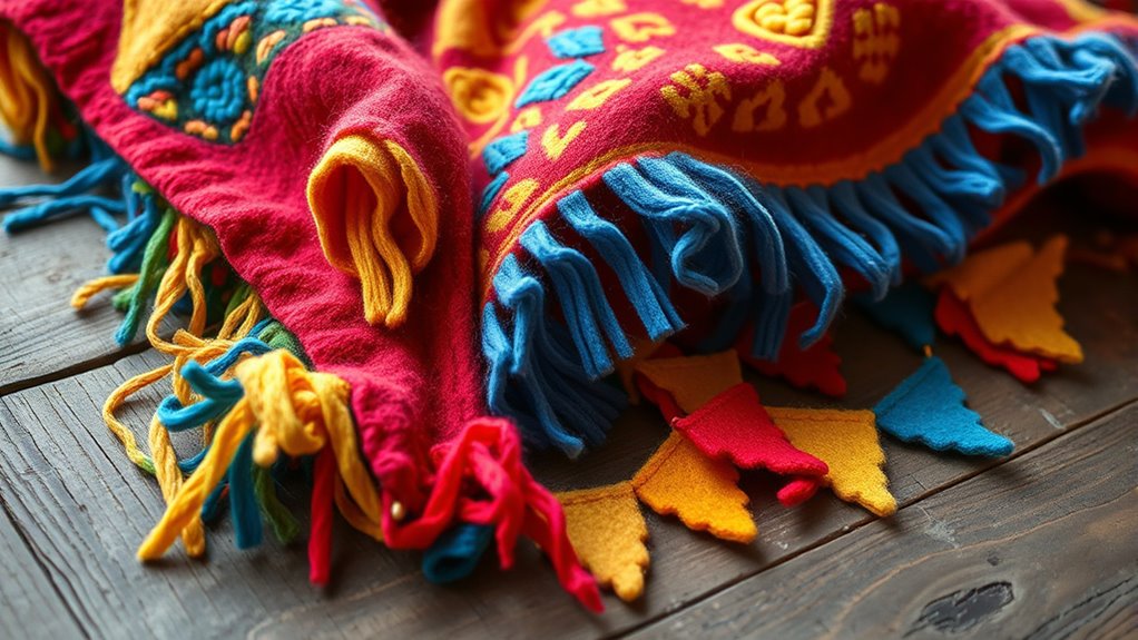 felting capes and bunting