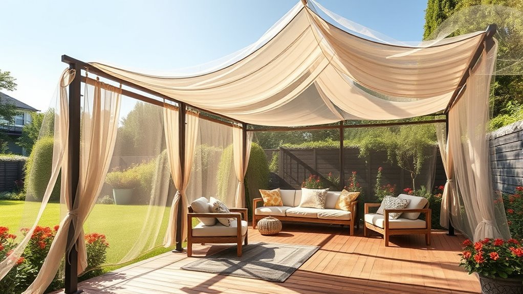 heavy duty gazebos with mosquito netting