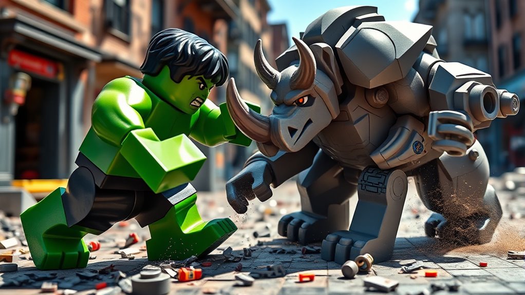 lego hulk rhino battles
