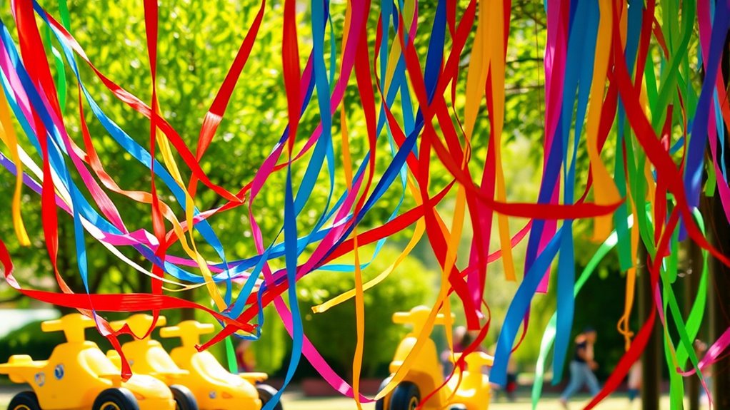 natural dye streamer decorations