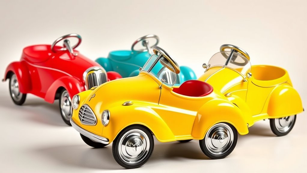 retro toddler push cars
