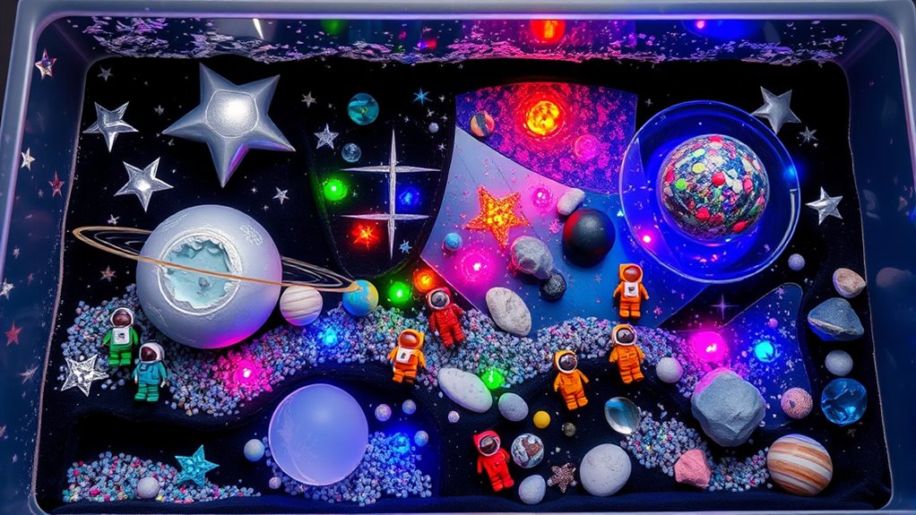 space themed sensory bins