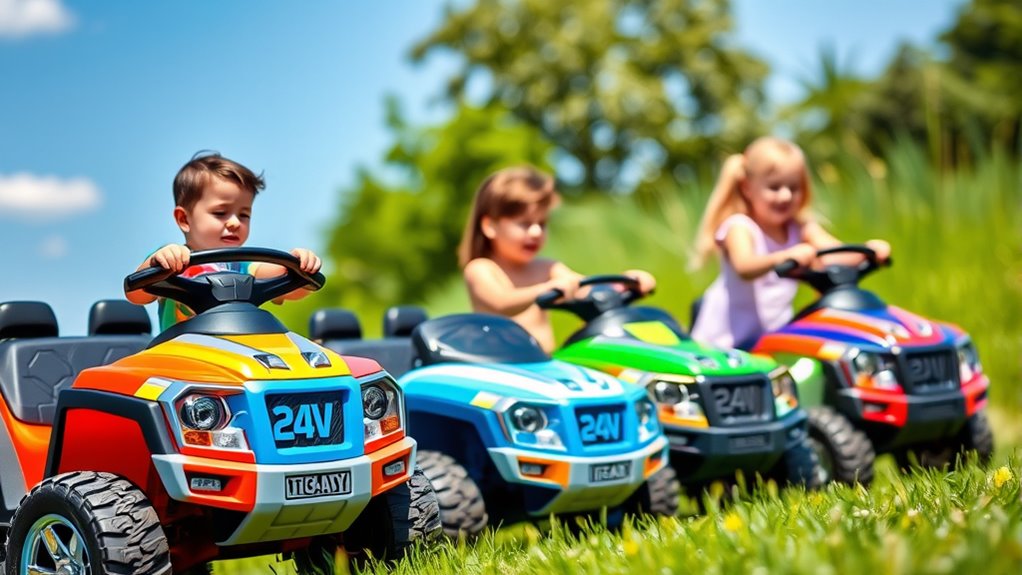 top dual battery ride ons