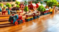 top wooden zoo train sets