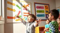 using directional signs for language development