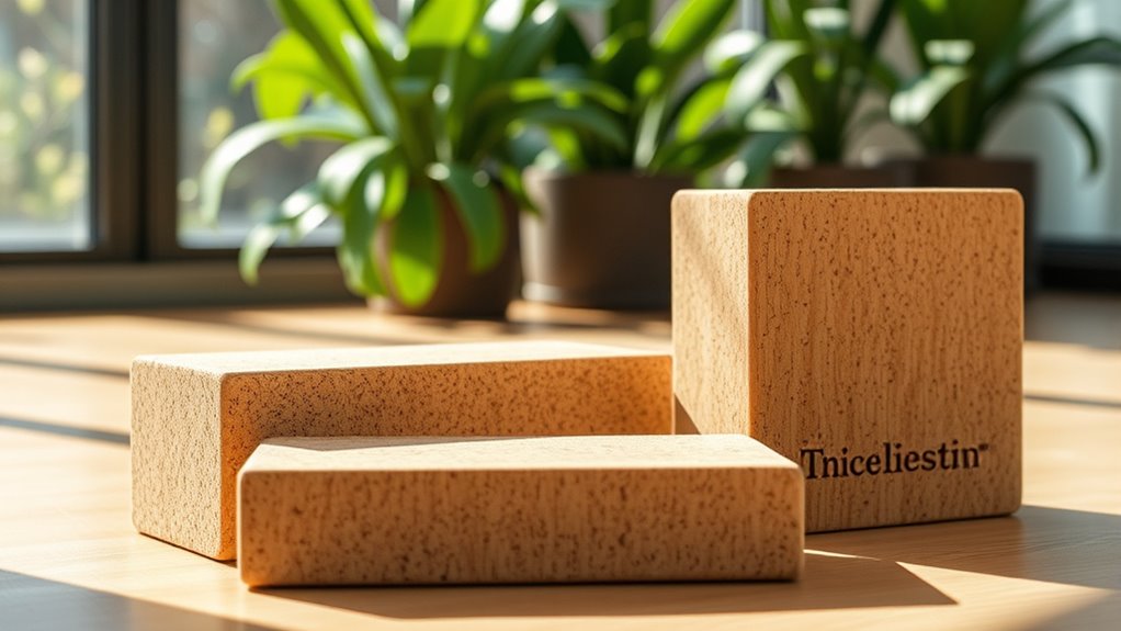 eco friendly cork yoga blocks