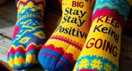 motivational quote socks collection