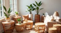 top rattan side tables