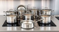 top stainless induction sets