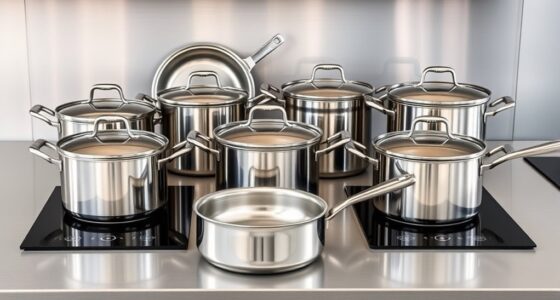 top stainless induction sets