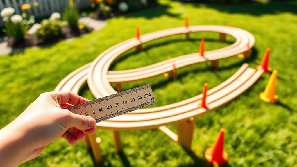 building curved ride tracks