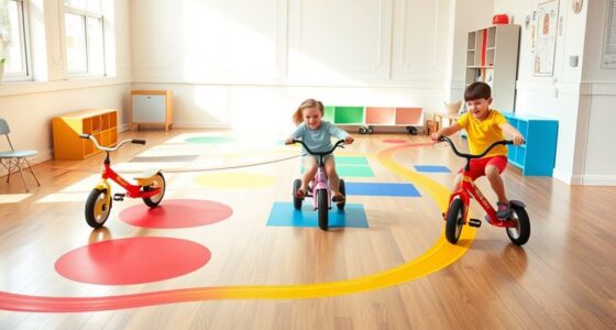 colorful shape ride on paths