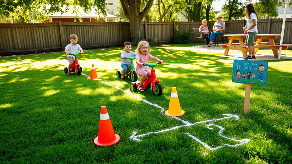 establish outdoor play boundaries
