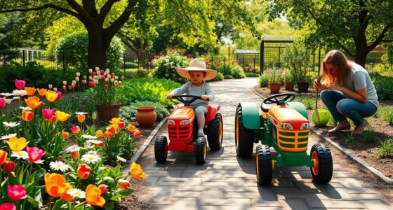 gardening and ride on play
