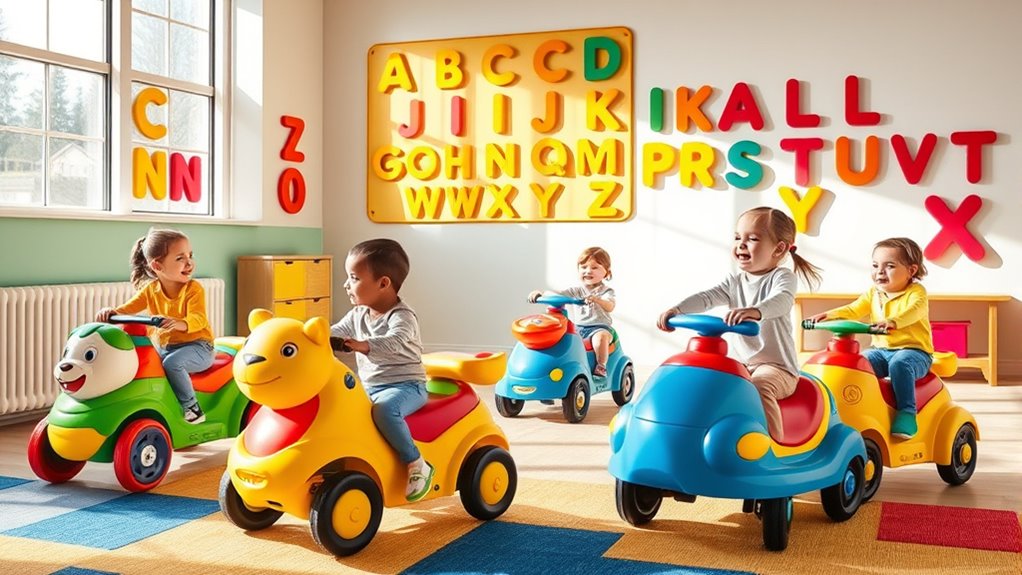 interactive ride on alphabet games