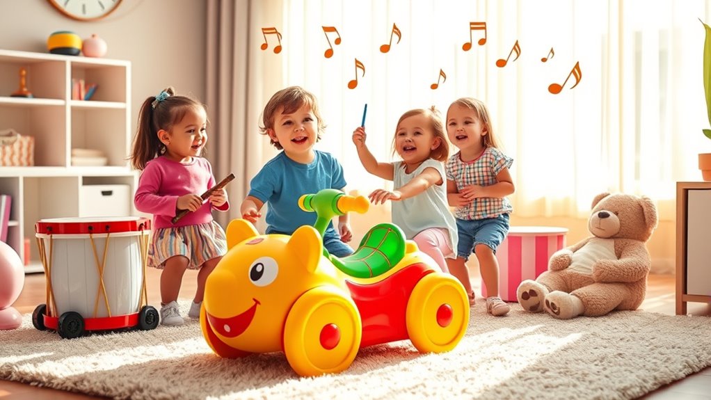 music enhanced ride on play skills