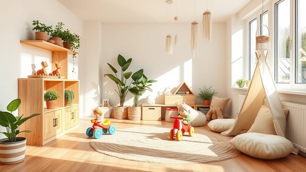 natural cozy simple playroom