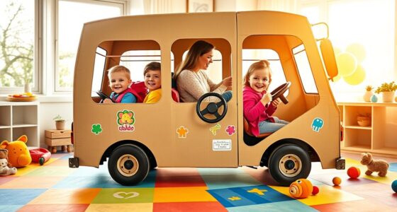 pretend preschool bus ride