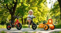 toddler biking and ride on play