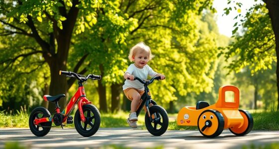 toddler biking and ride on play