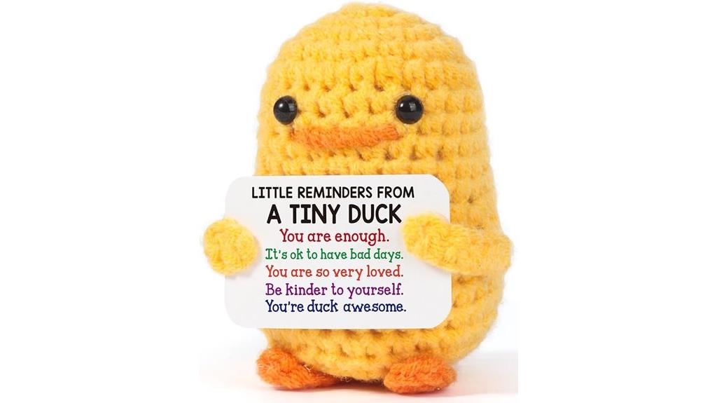 crochet duck promoting mental wellness