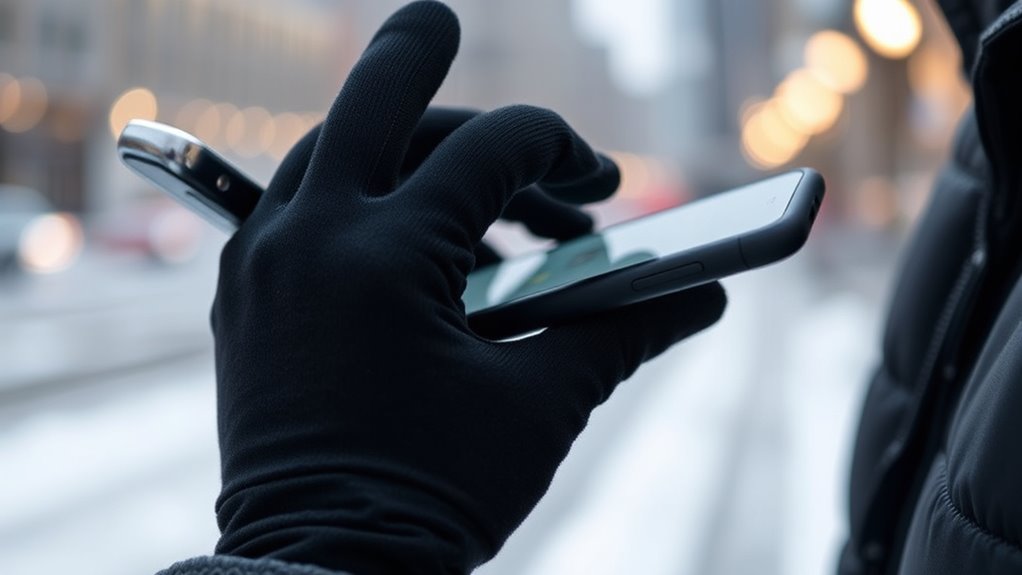 device compatible warm gloves